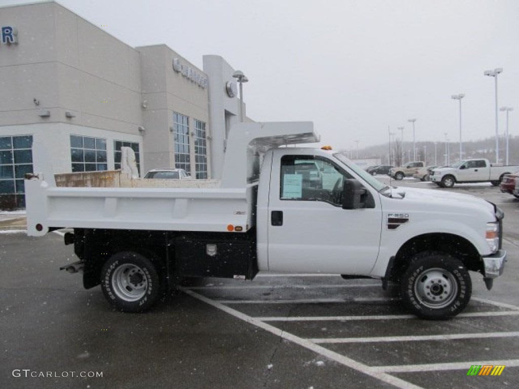 Oxford White 2010 Ford F350 Super Duty XL Regular Cab 4x4 Chassis Dump Truck Exterior Photo #59094089