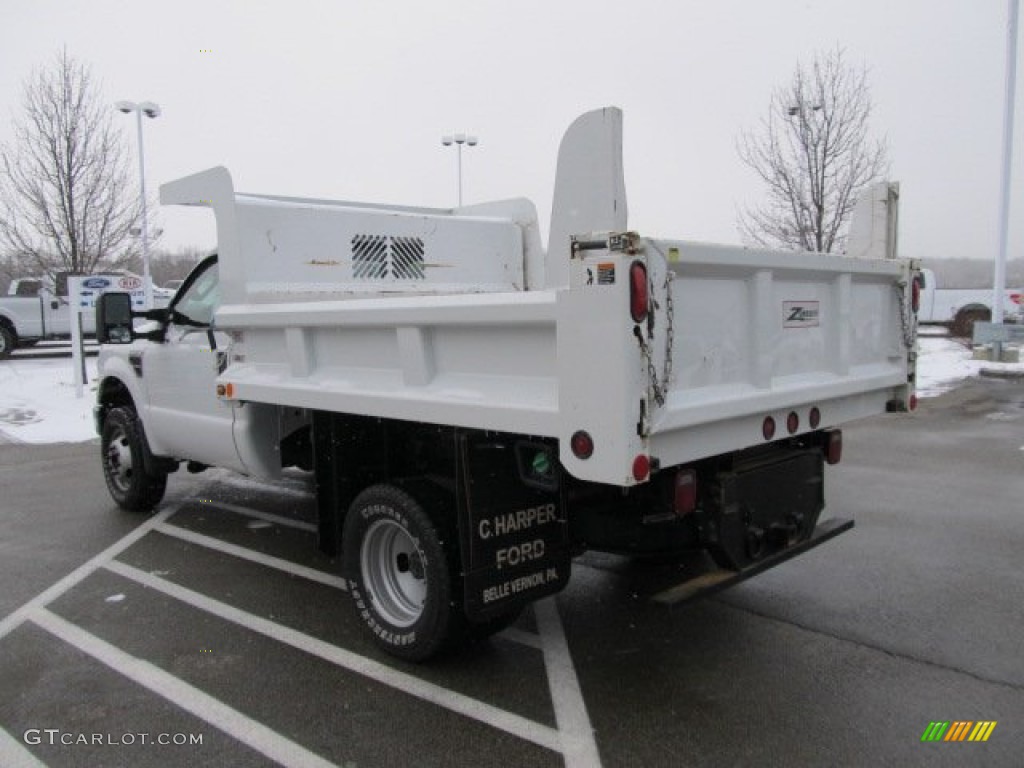 2010 F350 Super Duty XL Regular Cab 4x4 Chassis Dump Truck - Oxford White / Medium Stone photo #9