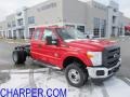 2012 Vermillion Red Ford F350 Super Duty XL SuperCab 4x4 Chassis  photo #1