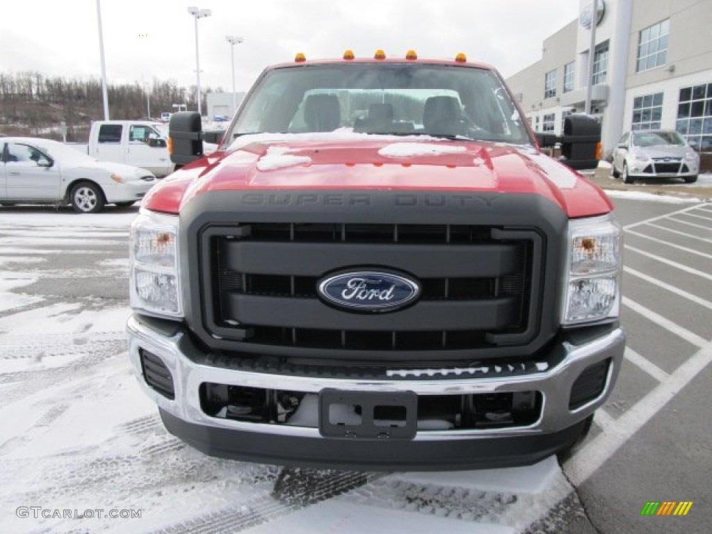 Vermillion Red 2012 Ford F350 Super Duty XL SuperCab 4x4 Chassis Exterior Photo #59094785