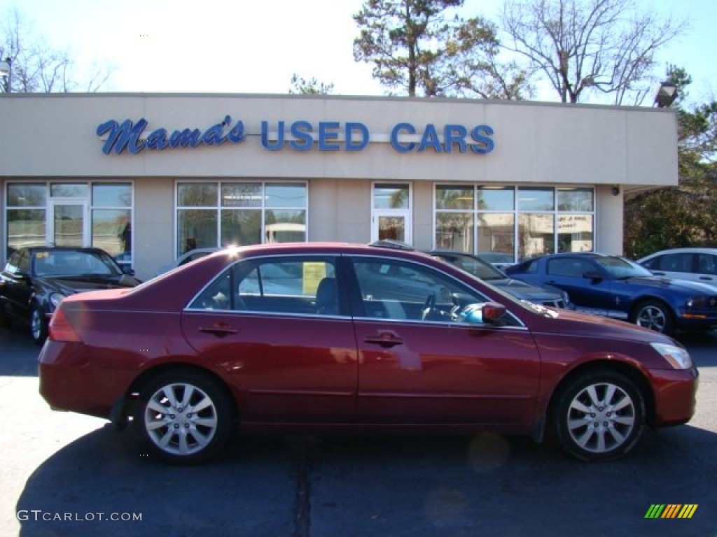 2006 Redondo Red Pearl Honda Accord Ex L V6 Sedan 59054100