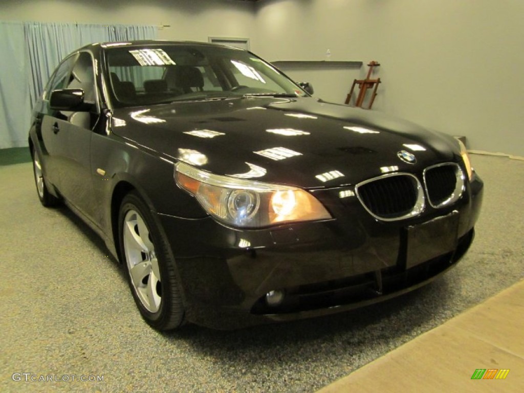 2005 5 Series 530i Sedan - Jet Black / Black photo #1