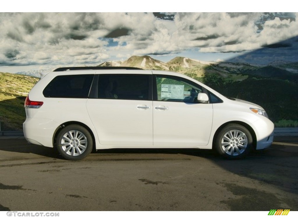 2012 Sienna Limited - Blizzard White Pearl / Bisque photo #2