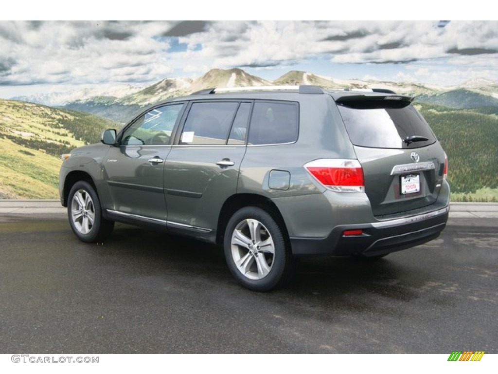 2012 Highlander Limited 4WD - Cypress Green Pearl / Ash photo #3