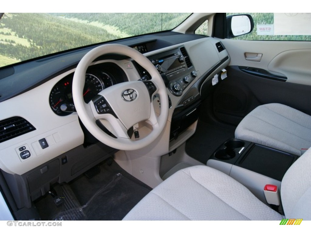 2012 Sienna LE AWD - Super White / Bisque photo #5