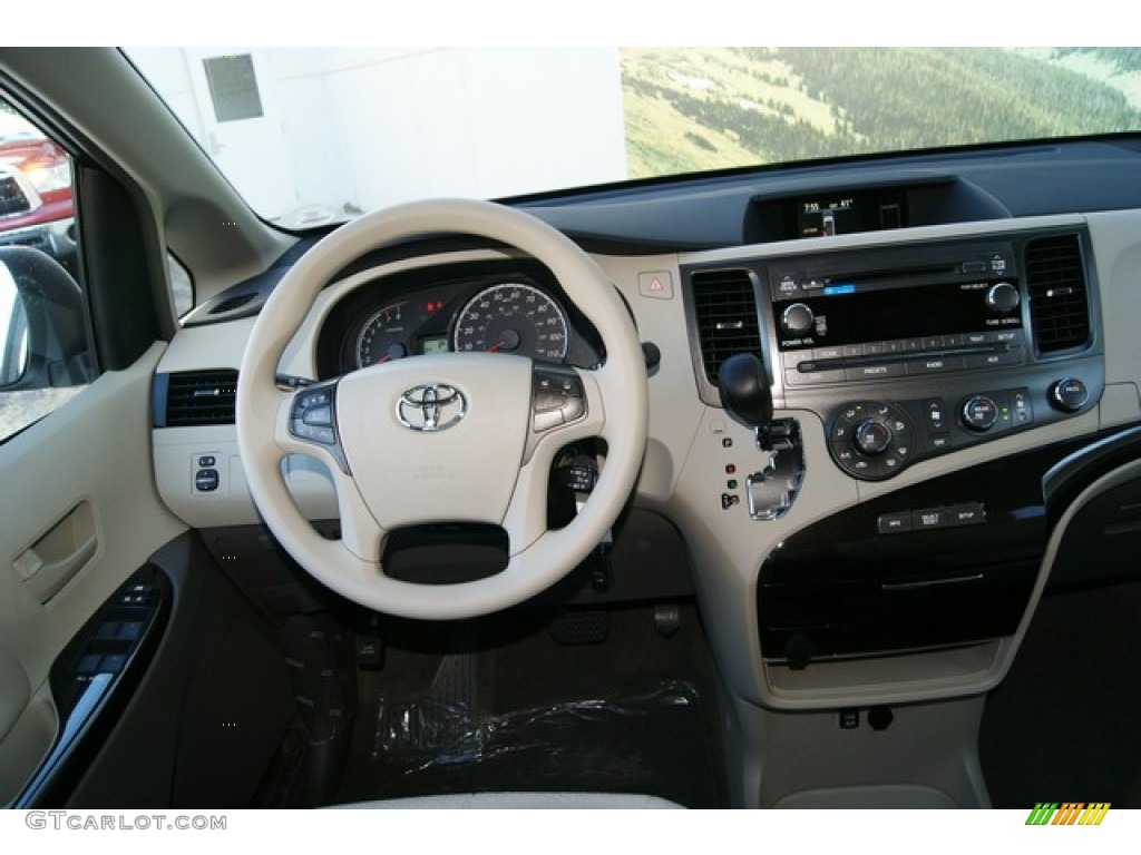 2012 Sienna LE AWD - Super White / Bisque photo #12