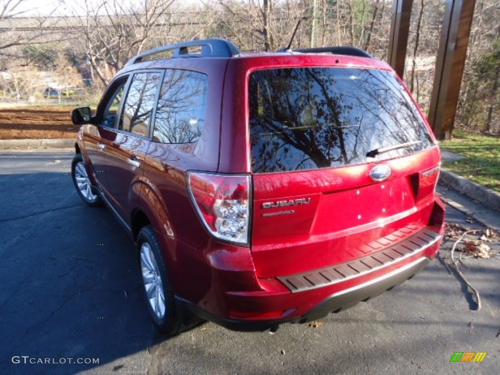 2012 Forester 2.5 X - Camellia Red Pearl / Platinum photo #5