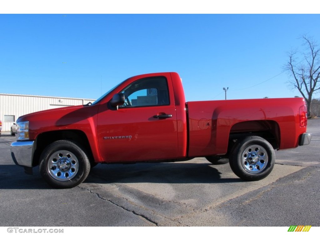 2012 Silverado 1500 Work Truck Regular Cab - Victory Red / Dark Titanium photo #4