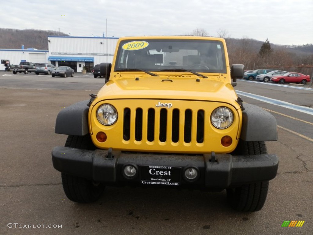 2009 Wrangler X 4x4 - Detonator Yellow / Dark Slate Gray/Medium Slate Gray photo #3