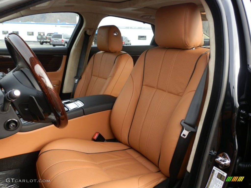 London Tan/Jet Interior 2012 Jaguar XJ XJL Portfolio Photo #59102255