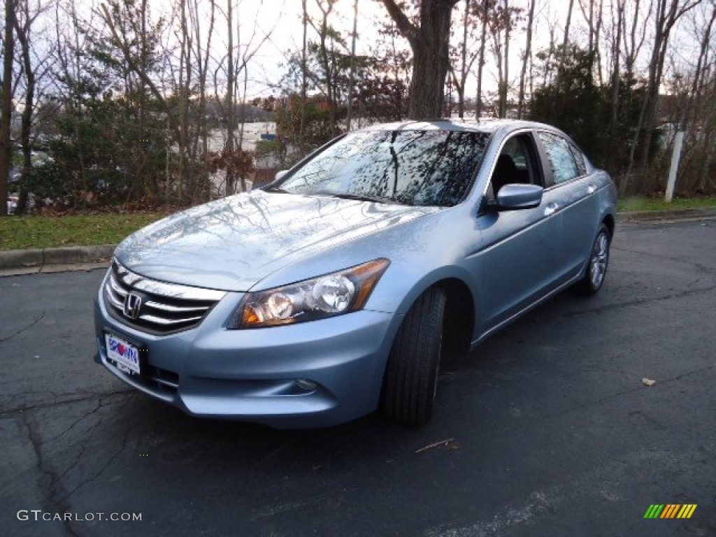 2012 Accord EX V6 Sedan - Celestial Blue Metallic / Black photo #3