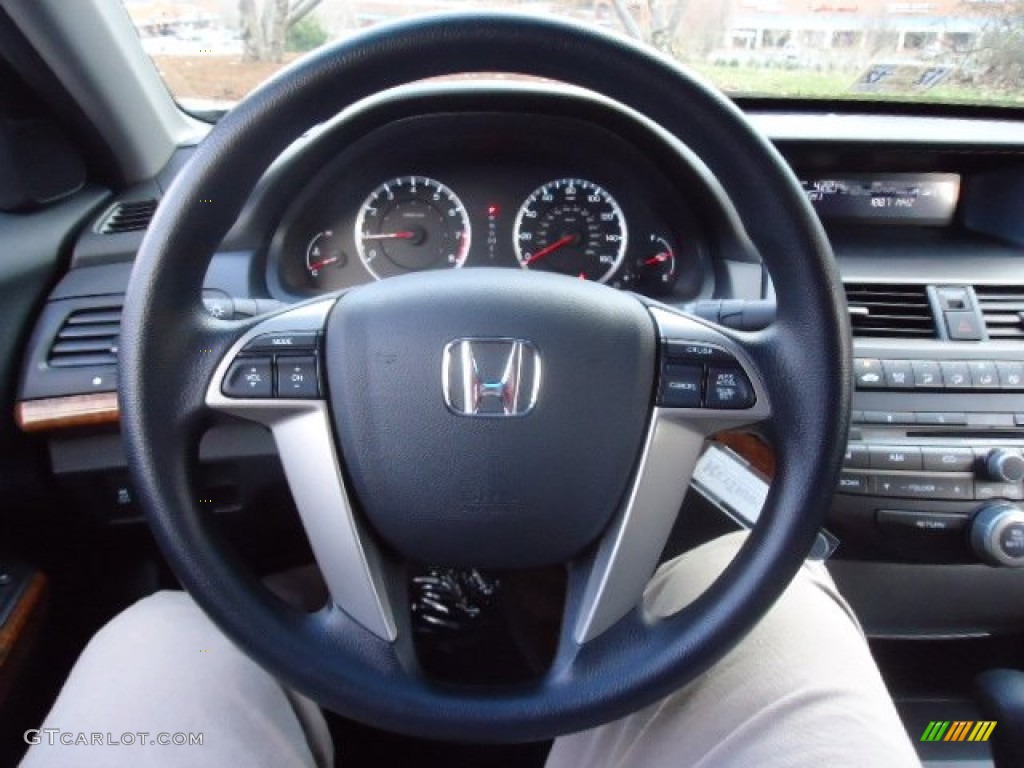 2012 Honda Accord EX V6 Sedan Black Steering Wheel Photo #59105657