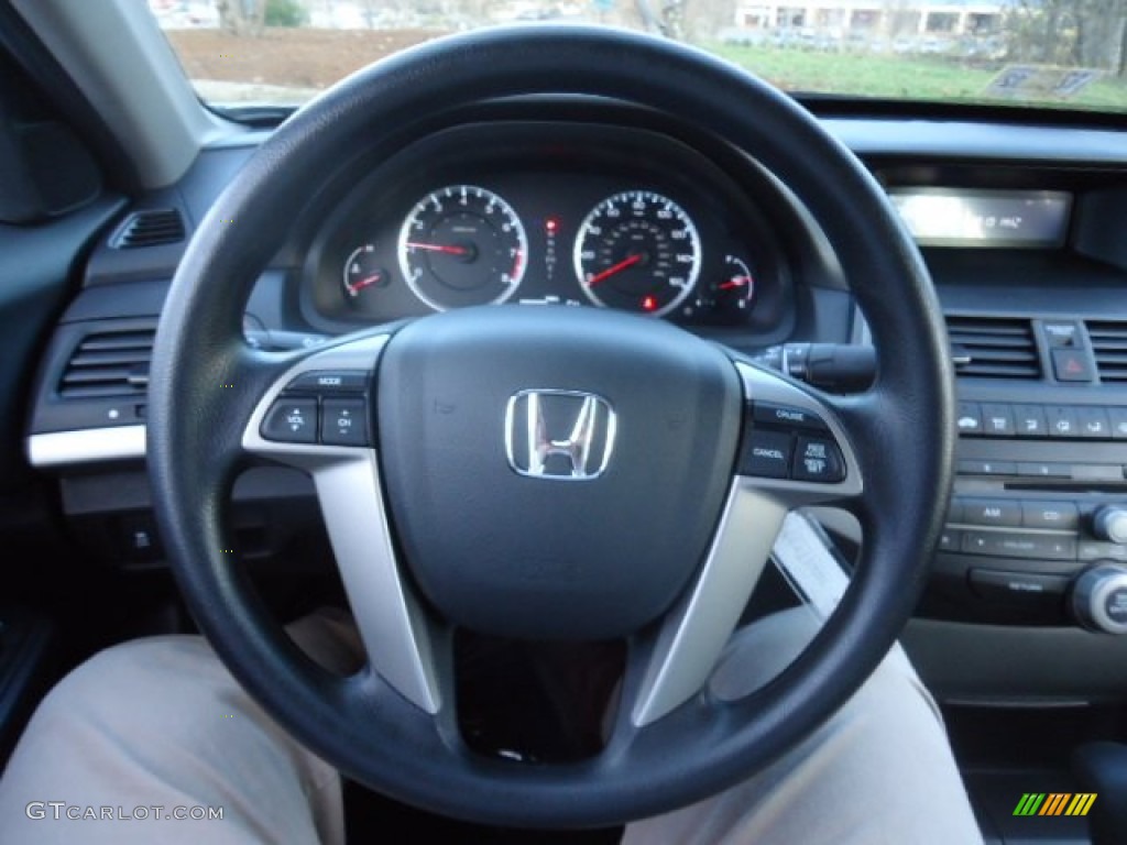 2012 Honda Accord LX Sedan Black Steering Wheel Photo #59107724