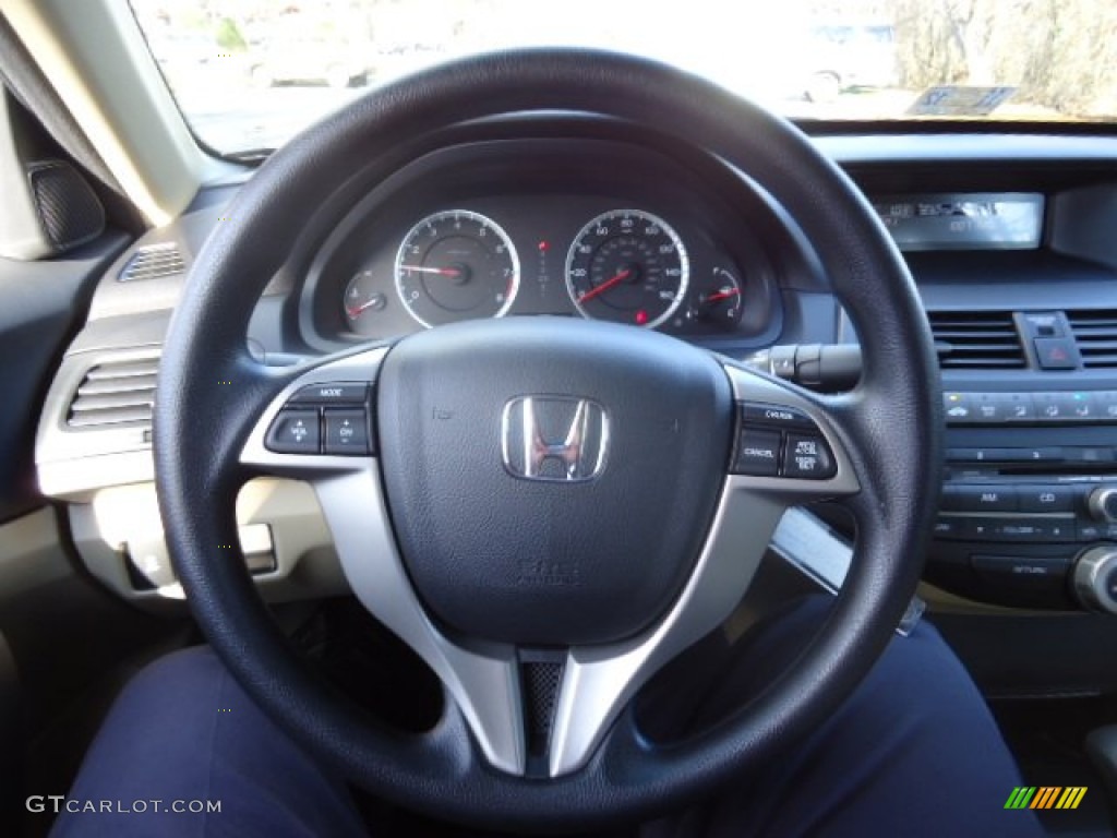 2012 Honda Accord LX-S Coupe Ivory Steering Wheel Photo #59107937