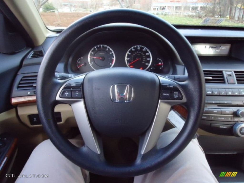 2012 Honda Accord EX Sedan Ivory Steering Wheel Photo #59108789