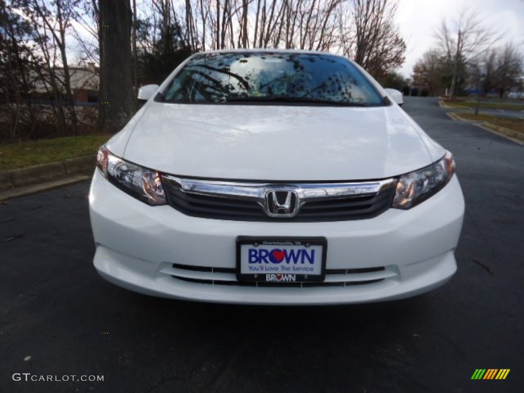 2012 Civic LX Sedan - Taffeta White / Gray photo #2