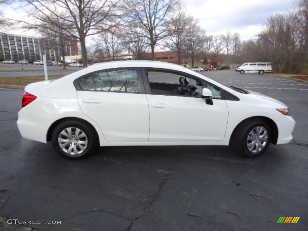 2012 Civic LX Sedan - Taffeta White / Gray photo #8