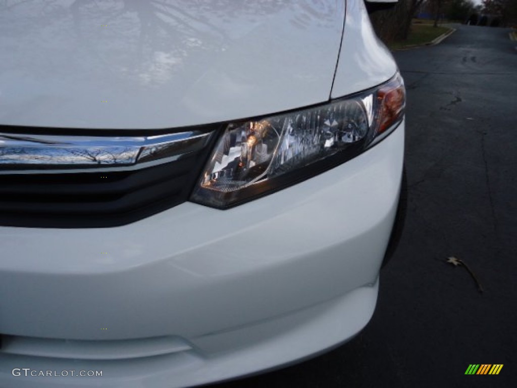 2012 Civic LX Sedan - Taffeta White / Gray photo #14