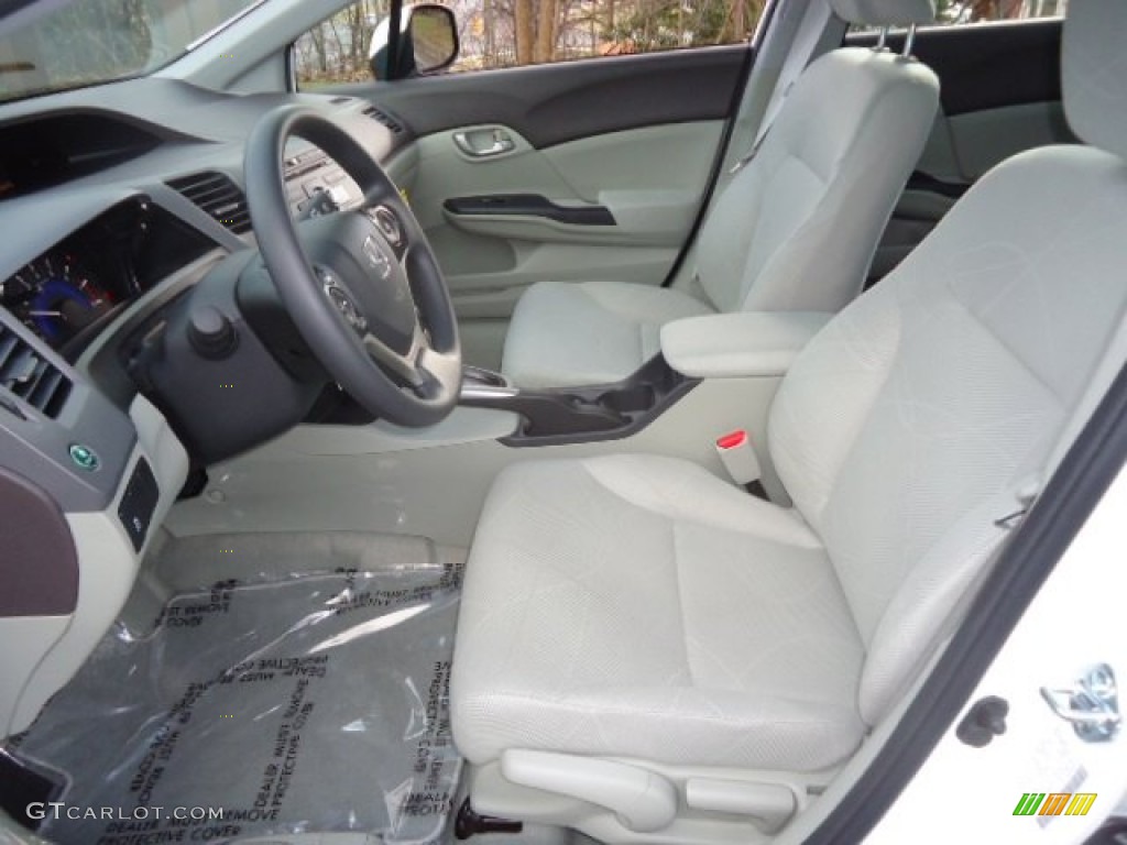 2012 Civic LX Sedan - Taffeta White / Gray photo #15