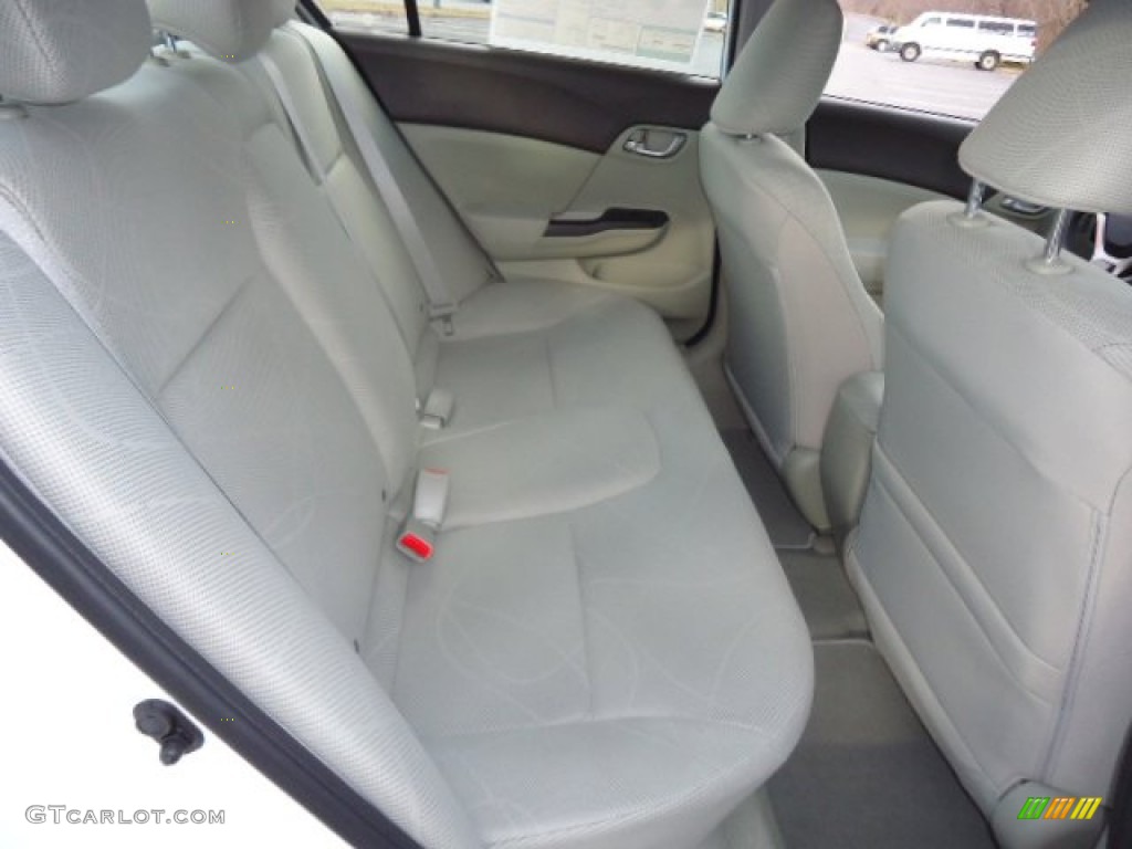 2012 Civic LX Sedan - Taffeta White / Gray photo #18