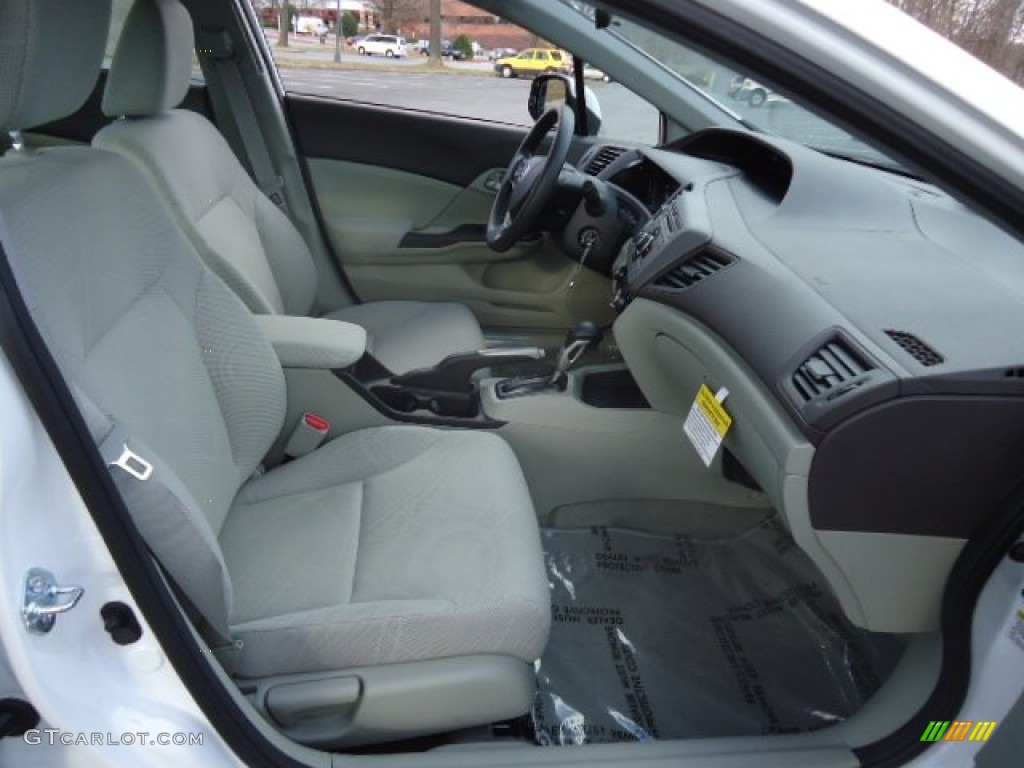 2012 Civic LX Sedan - Taffeta White / Gray photo #19
