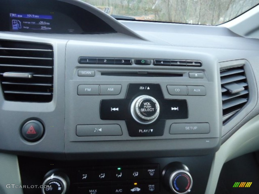 2012 Civic LX Sedan - Taffeta White / Gray photo #25