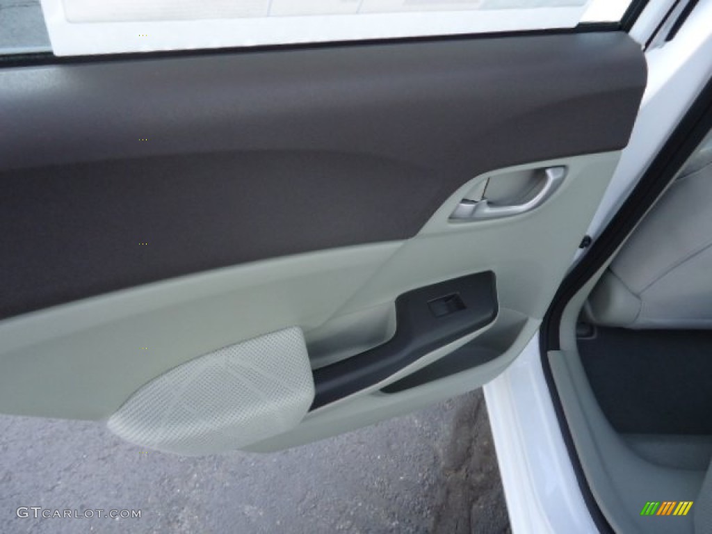 2012 Civic LX Sedan - Taffeta White / Gray photo #33