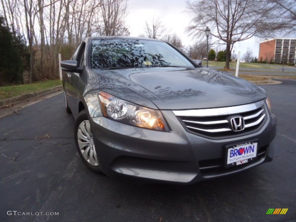 2012 Accord LX Sedan - Polished Metal Metallic / Black photo #1