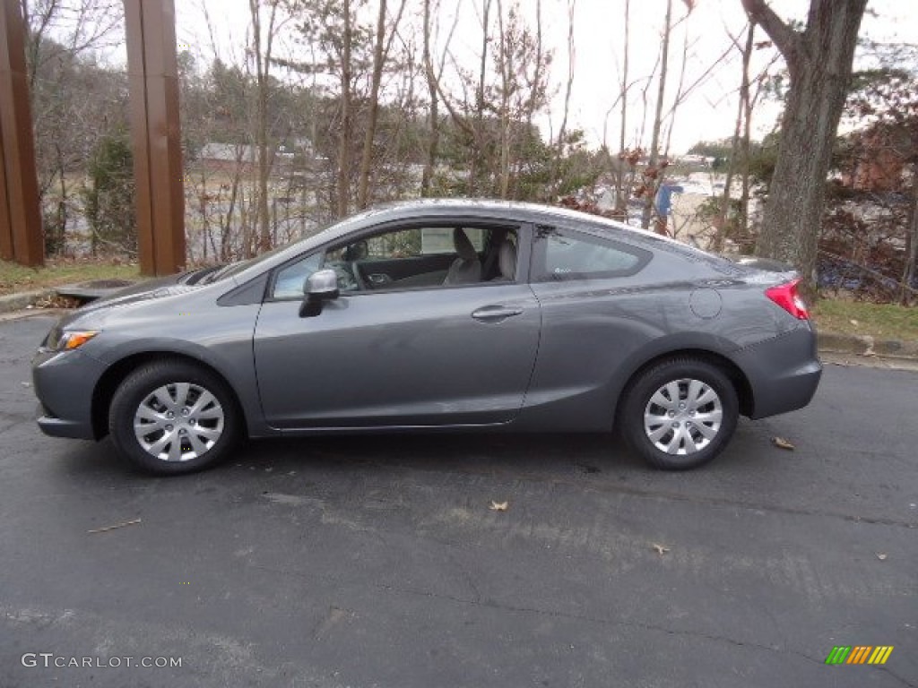 Polished Metal Metallic 2012 Honda Civic LX Coupe Exterior Photo #59111285
