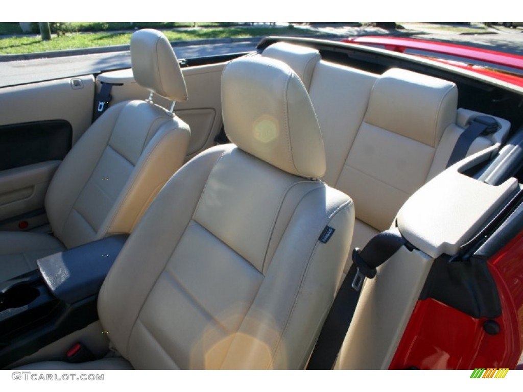 2006 Mustang V6 Premium Convertible - Torch Red / Light Parchment photo #49