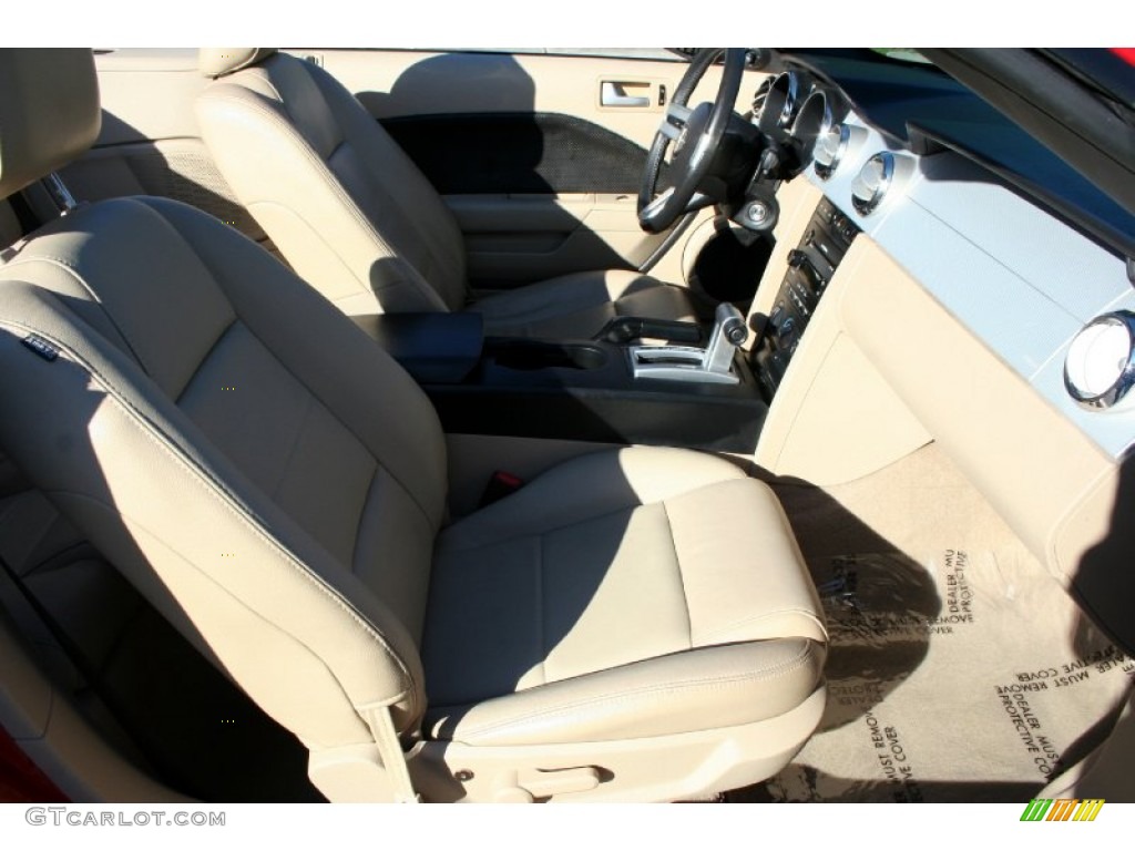 2006 Mustang V6 Premium Convertible - Torch Red / Light Parchment photo #51