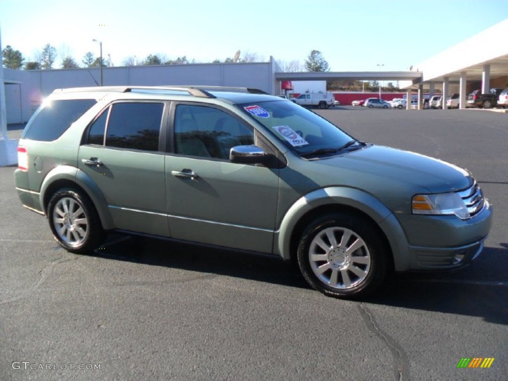 2008 Taurus X Limited AWD - Titanium Green Metallic / Medium Light Stone photo #5