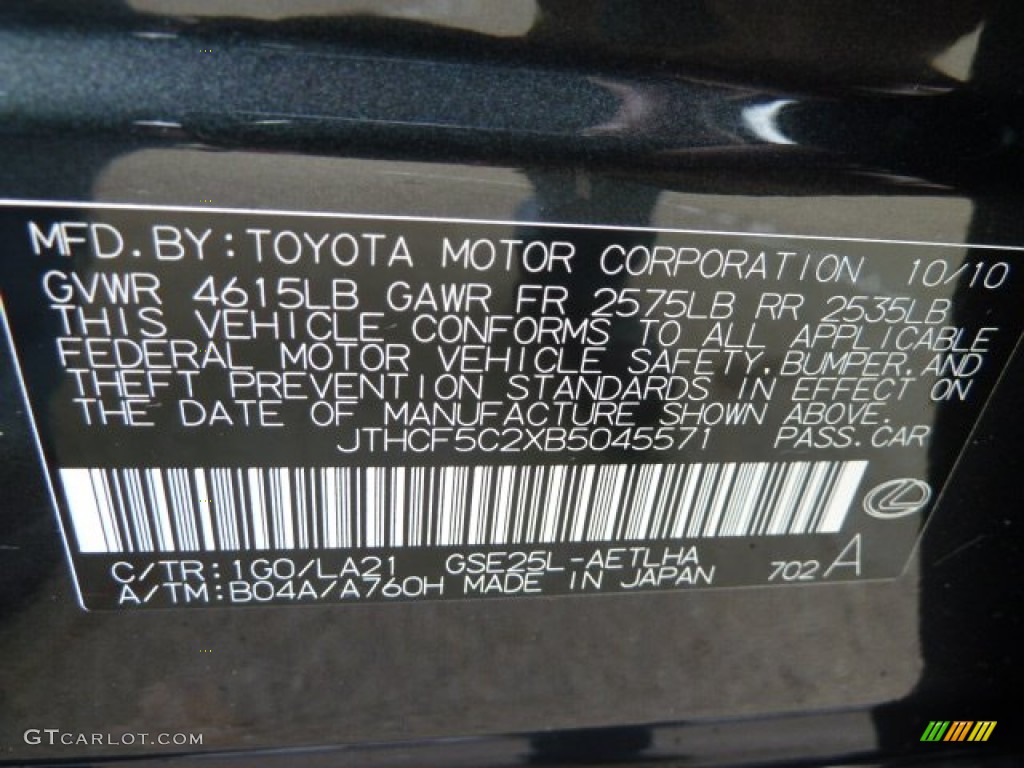 2011 IS 250 AWD - Smoky Granite Mica / Black photo #18