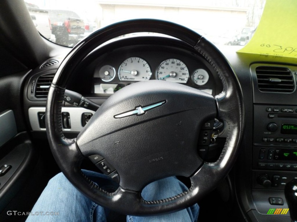 2005 Ford Thunderbird Deluxe Roadster Black Ink Steering Wheel Photo #59119100