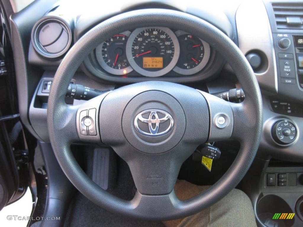 2009 Toyota RAV4 Sport V6 Dark Charcoal Steering Wheel Photo #59123166
