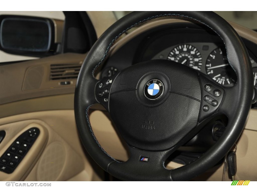 2000 BMW 5 Series 528i Sedan Sand Steering Wheel Photo #59123249
