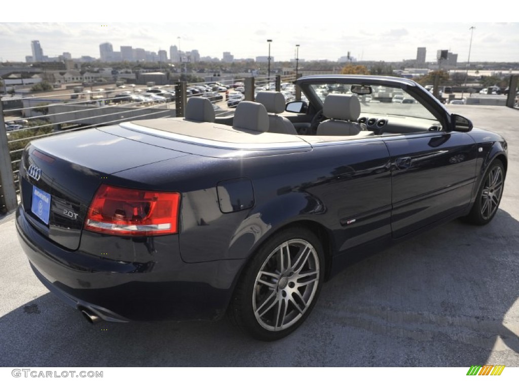 2009 A4 2.0T Cabriolet - Moro Blue Pearl Effect / Light Grey photo #7