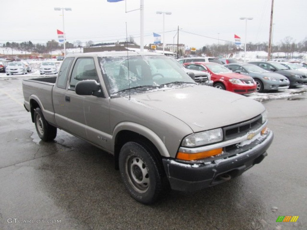 2002 S10 Extended Cab 4x4 - Light Pewter Metallic / Medium Gray photo #8