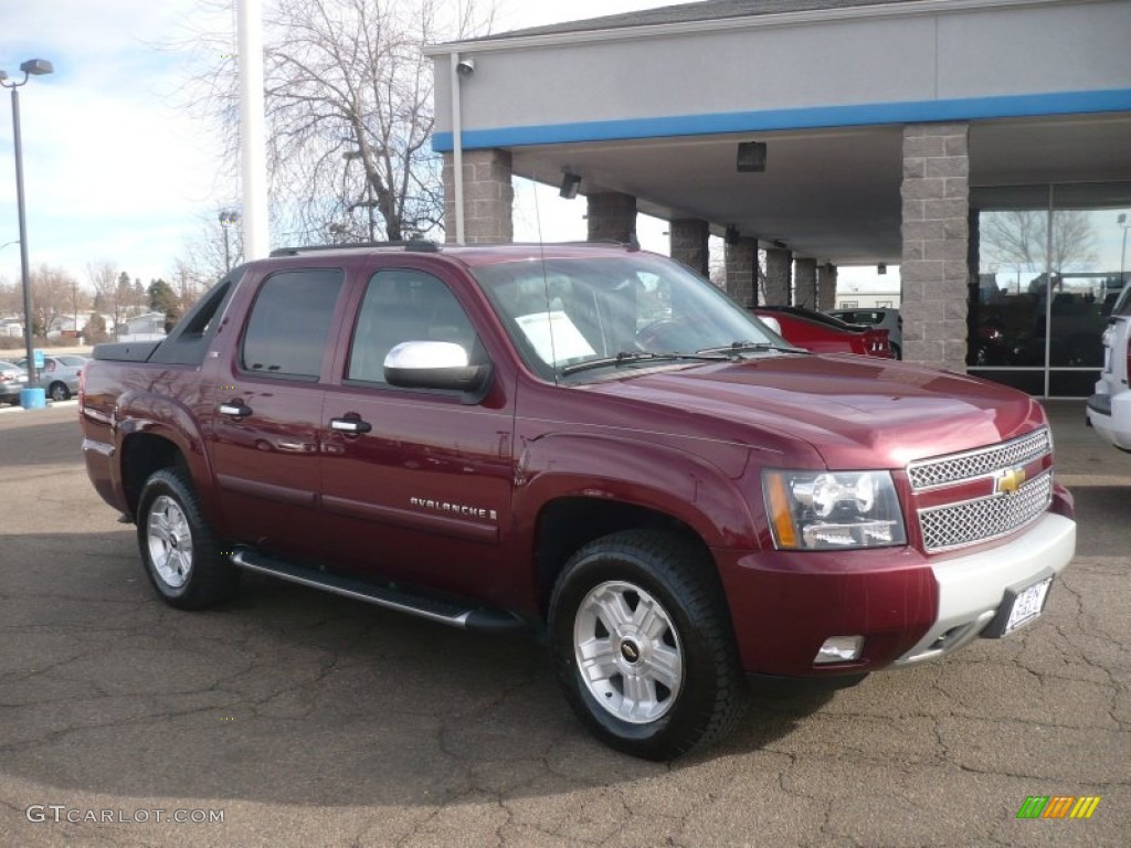 2008 Avalanche Z71 4x4 - Deep Ruby Red Metallic / Ebony photo #1