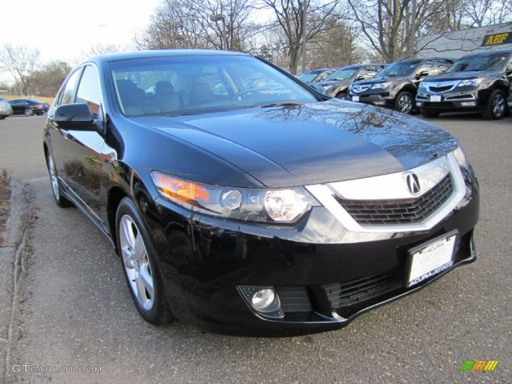 2009 TSX Sedan - Crystal Black Pearl / Ebony photo #3