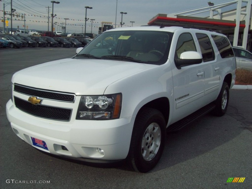 2009 Suburban LT 4x4 - Summit White / Light Cashmere/Dark Cashmere photo #1