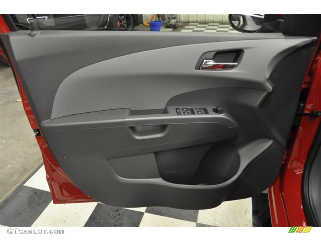 2012 Chevrolet Sonic LTZ Sedan Dark Pewter/Dark Titanium Door Panel Photo #59132168