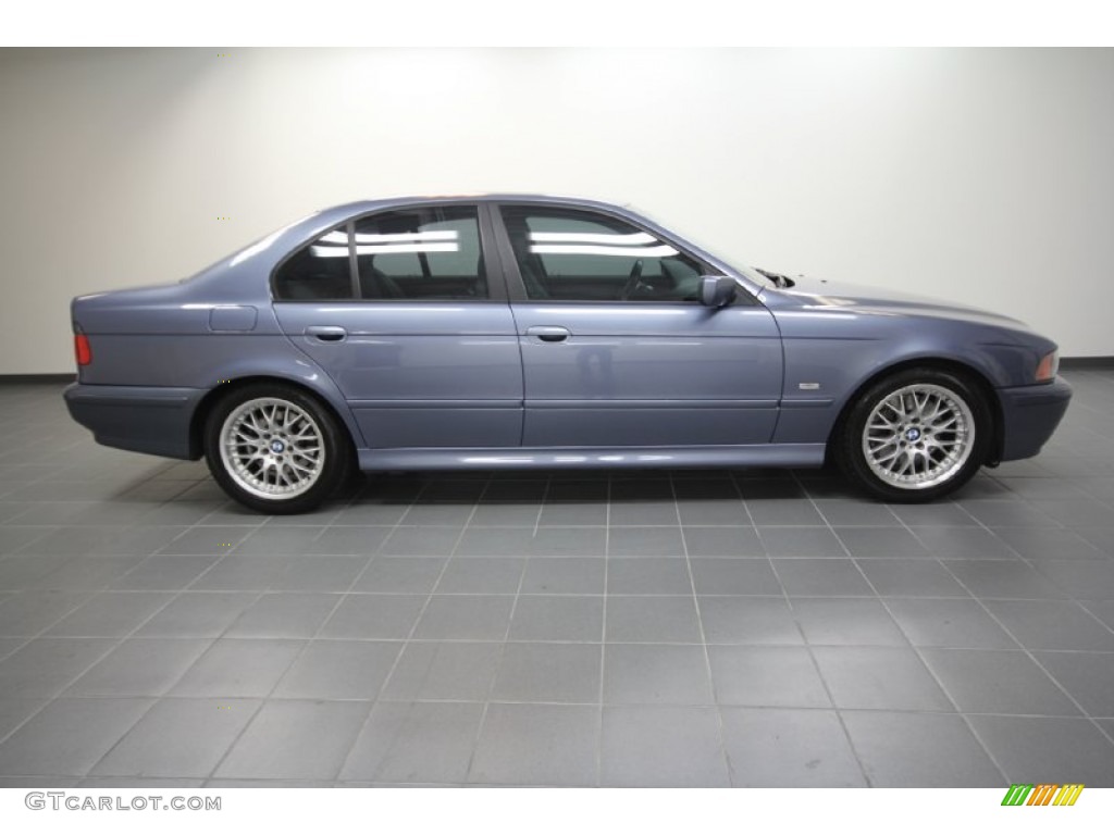 2003 5 Series 530i Sedan - Toledo Blue Metallic / Grey photo #8