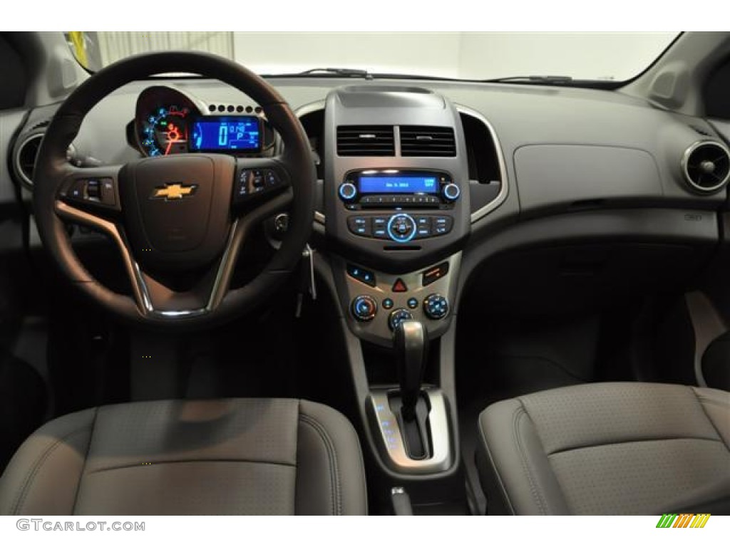 2012 Chevrolet Sonic LTZ Sedan Dark Pewter/Dark Titanium Dashboard Photo #59132213
