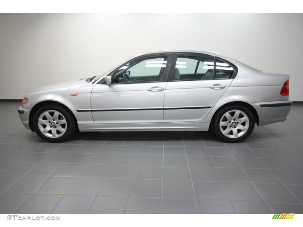 2002 3 Series 325i Sedan - Titanium Silver Metallic / Grey photo #2