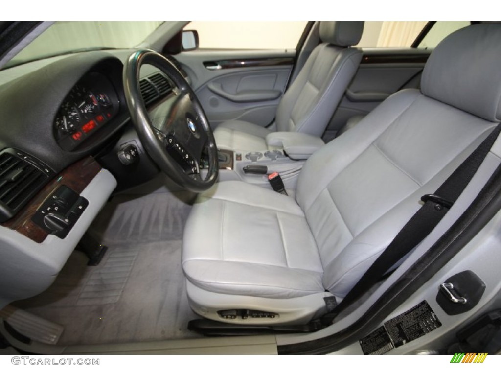 2002 3 Series 325i Sedan - Titanium Silver Metallic / Grey photo #3