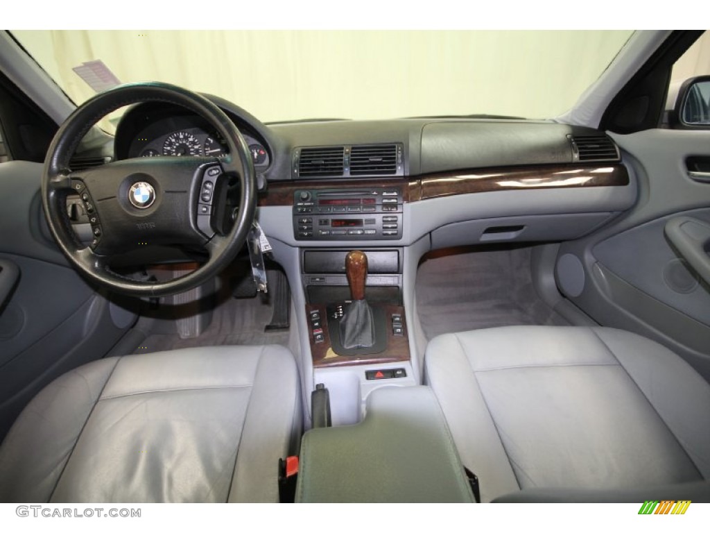 2002 3 Series 325i Sedan - Titanium Silver Metallic / Grey photo #4