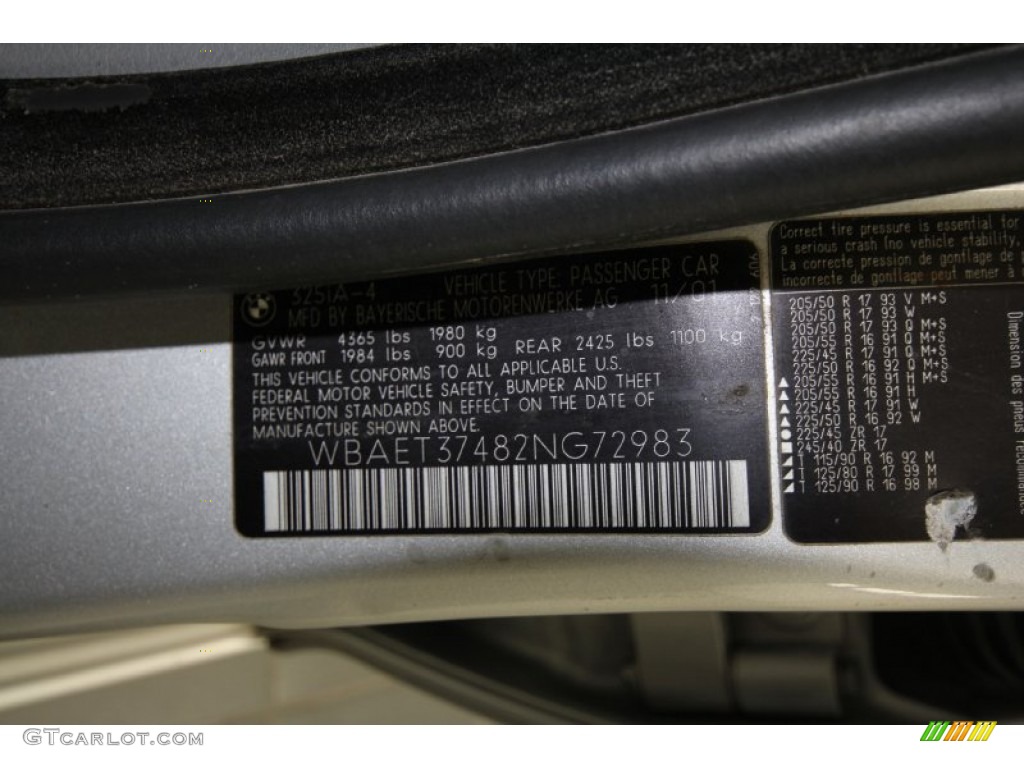 2002 3 Series 325i Sedan - Titanium Silver Metallic / Grey photo #5