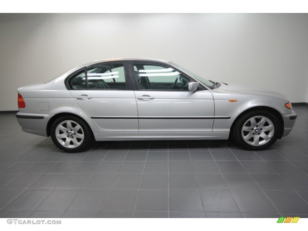 2002 3 Series 325i Sedan - Titanium Silver Metallic / Grey photo #9