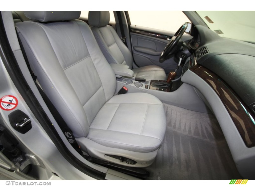 2002 3 Series 325i Sedan - Titanium Silver Metallic / Grey photo #41